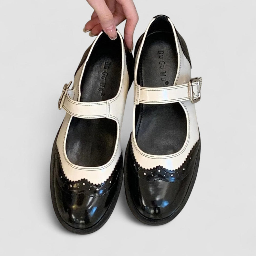 Aldorvaine | Women's Mary Jane Shoes Two-Tone Wingtip - Image 2