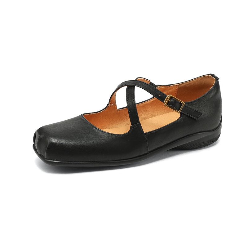 Arvelle | Women's Mary Jane Leather Flats - Image 2