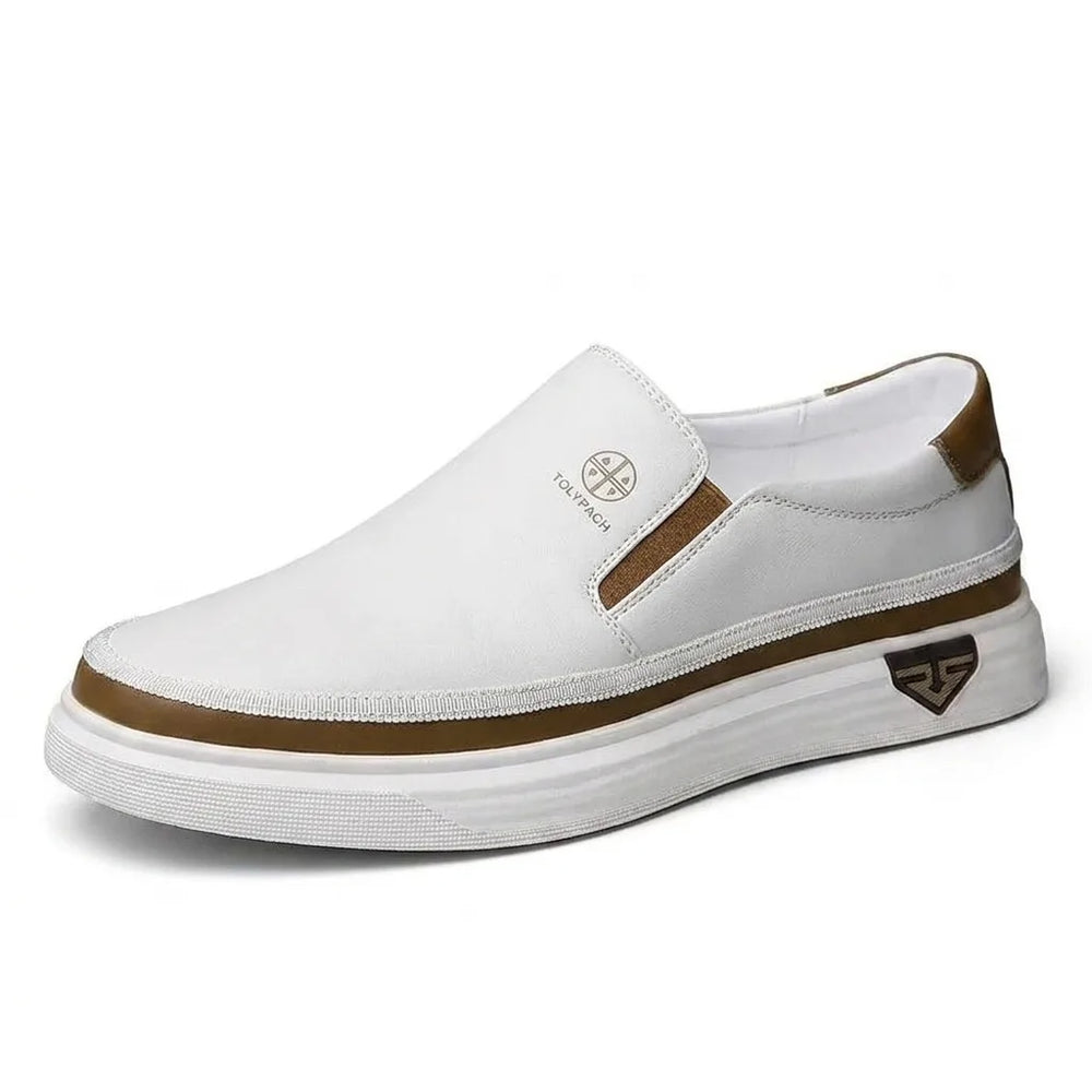 Brixara | Women's Slip-On Loafers - White - Image 2