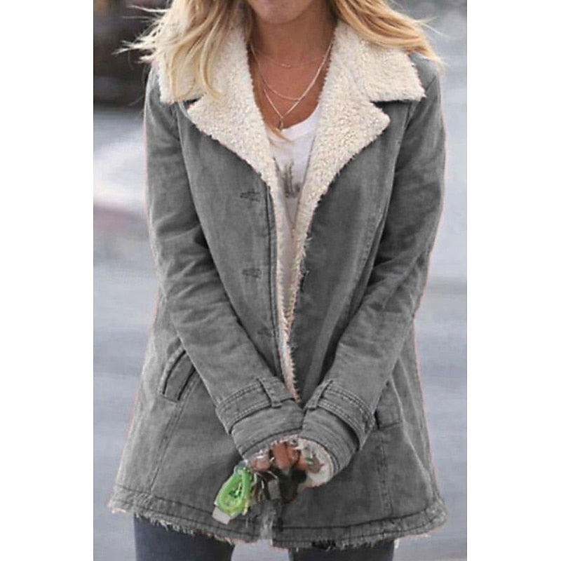 Caldrine | Women's Sherpa-Lined Winter Coat - Image 1