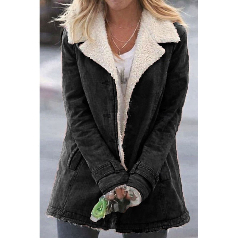 Caldrine | Women's Sherpa-Lined Winter Coat - Image 2