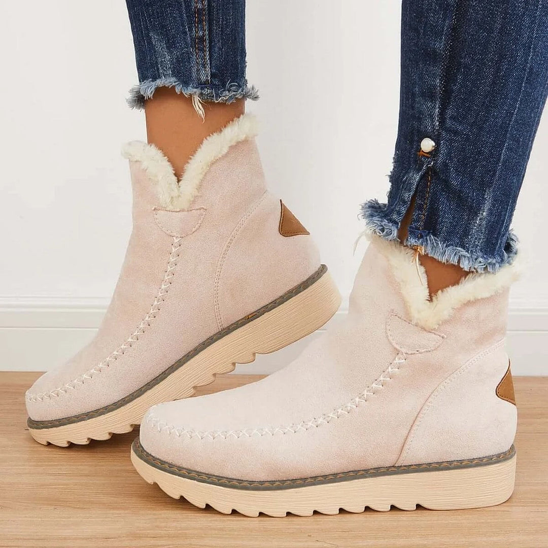Calvessa | Women's Fleece-Lined Suede Ankle Boots - Image 1