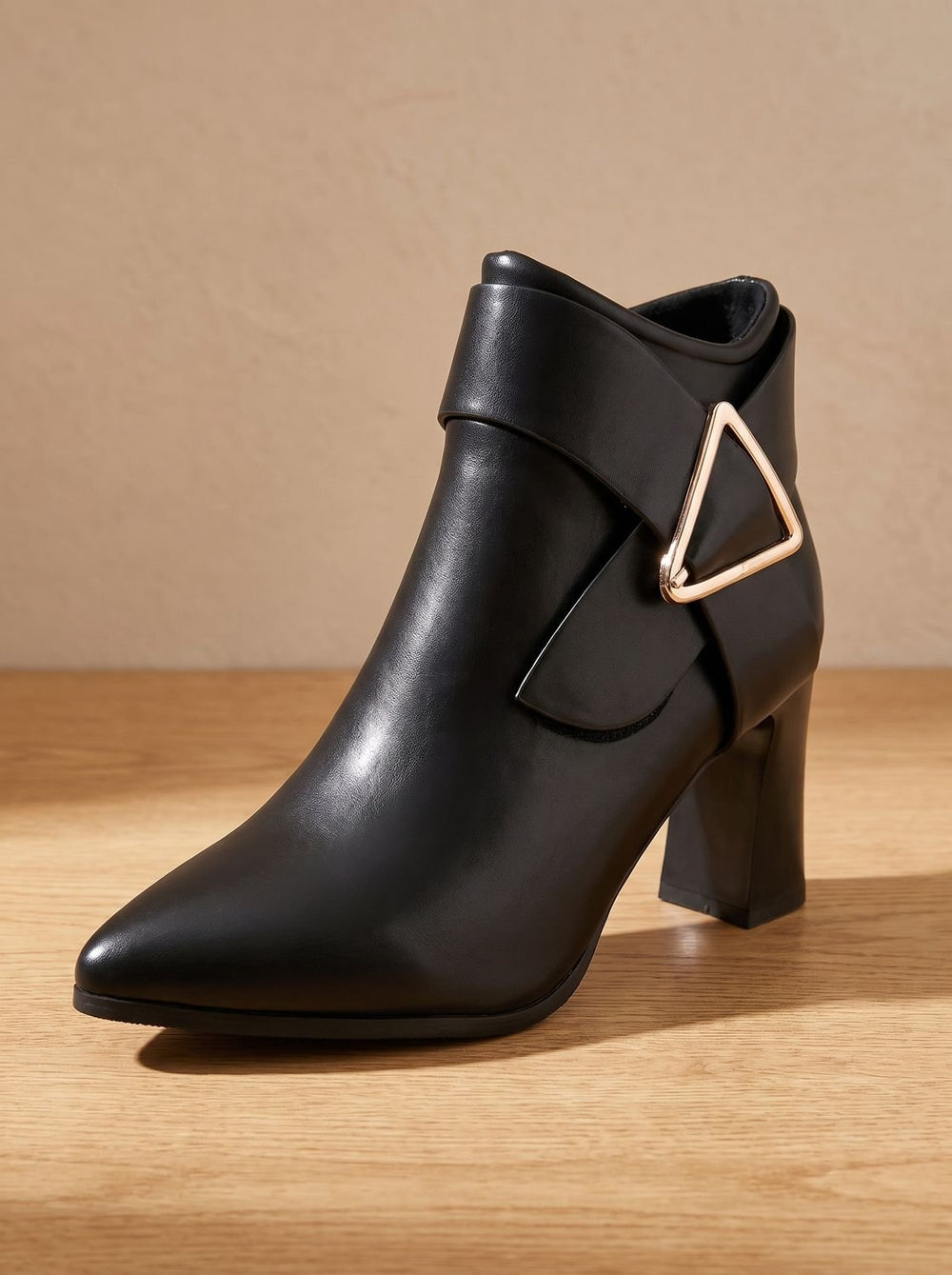 Calvine | Women's Ankle Boots Block Heel Pointed Toe - Image 2