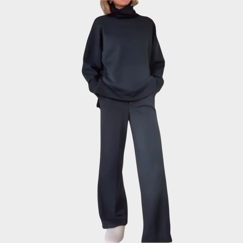 Calvorn | Women's Turtleneck Sweater & Wide Leg Pants Set - Image 2