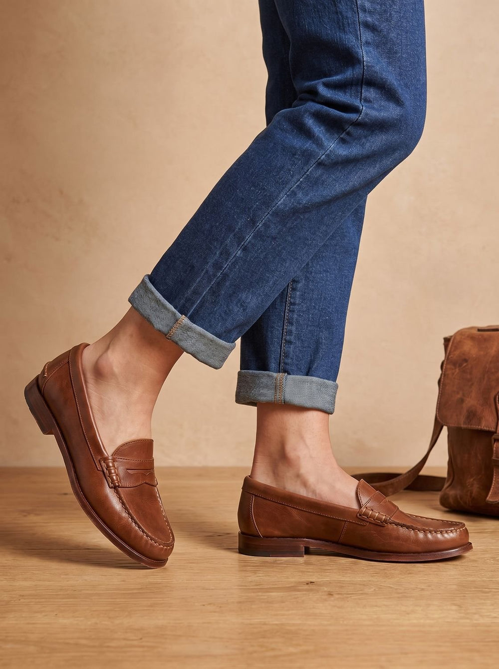 Cavendra | Women's Leather Penny Loafer Flats - Image 2