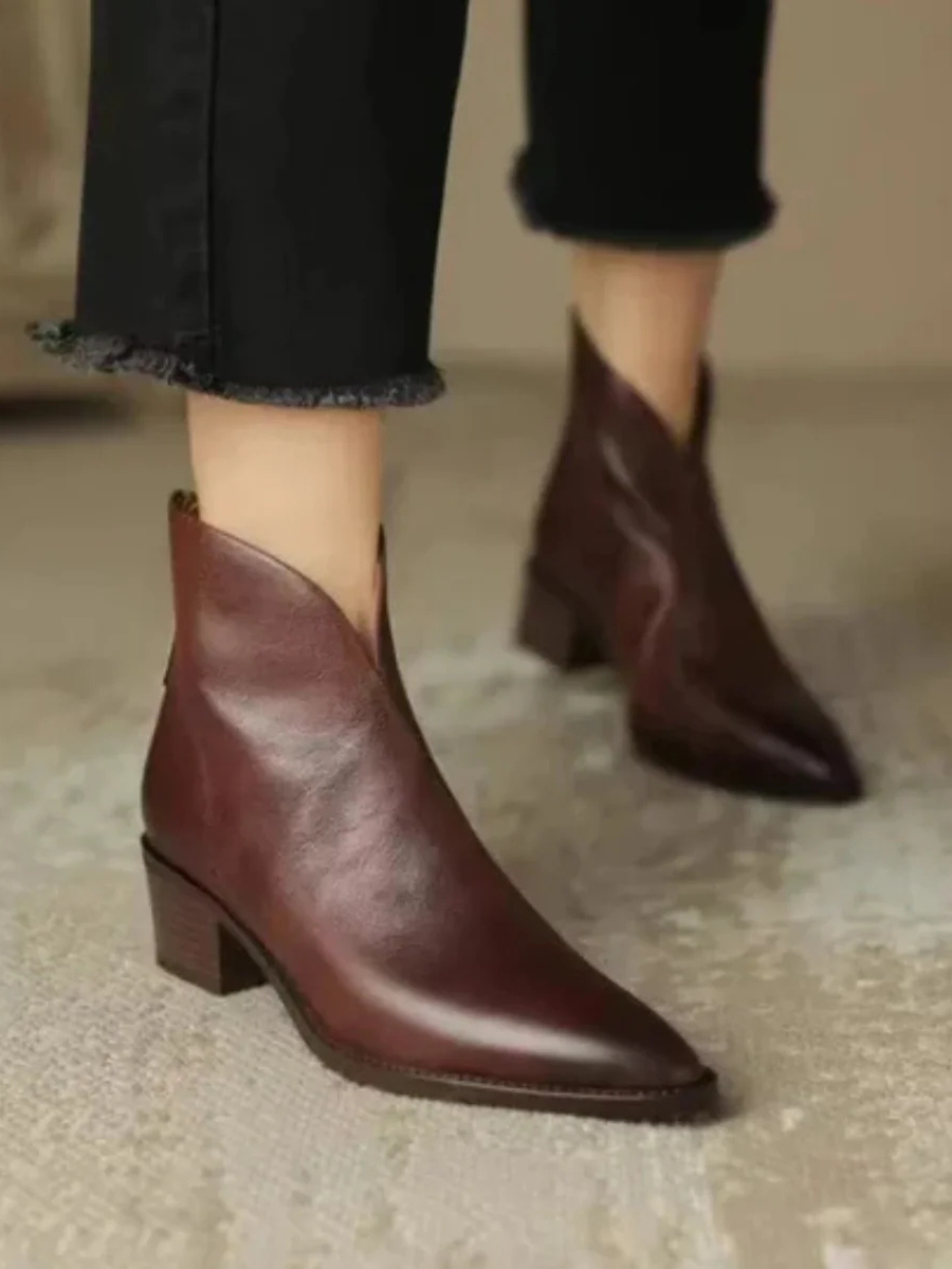 Corvelle | Women's Ankle Boots Low Block Heel - Image 2