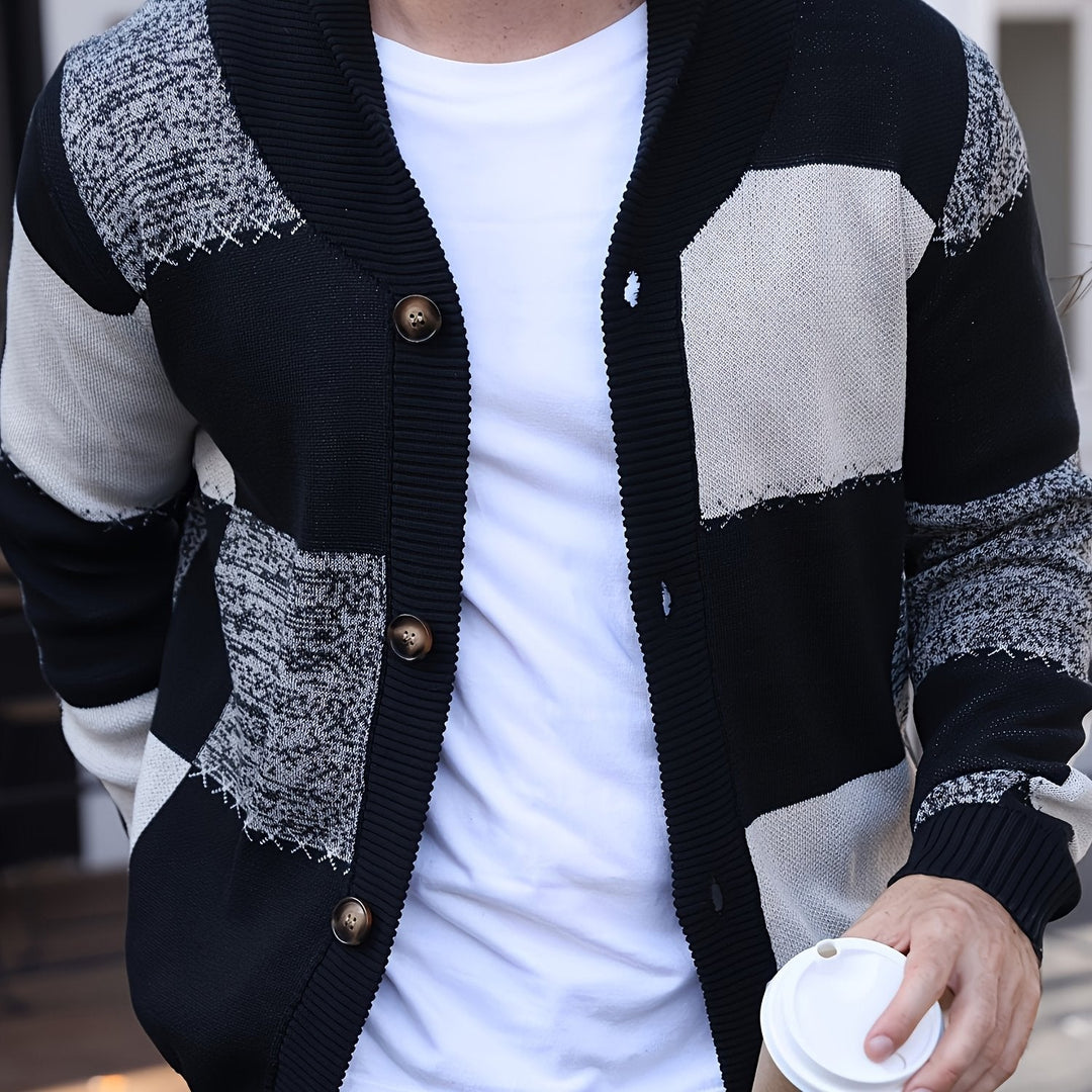Darnell | Women's Color Block Button-Front Cardigan - Image 1