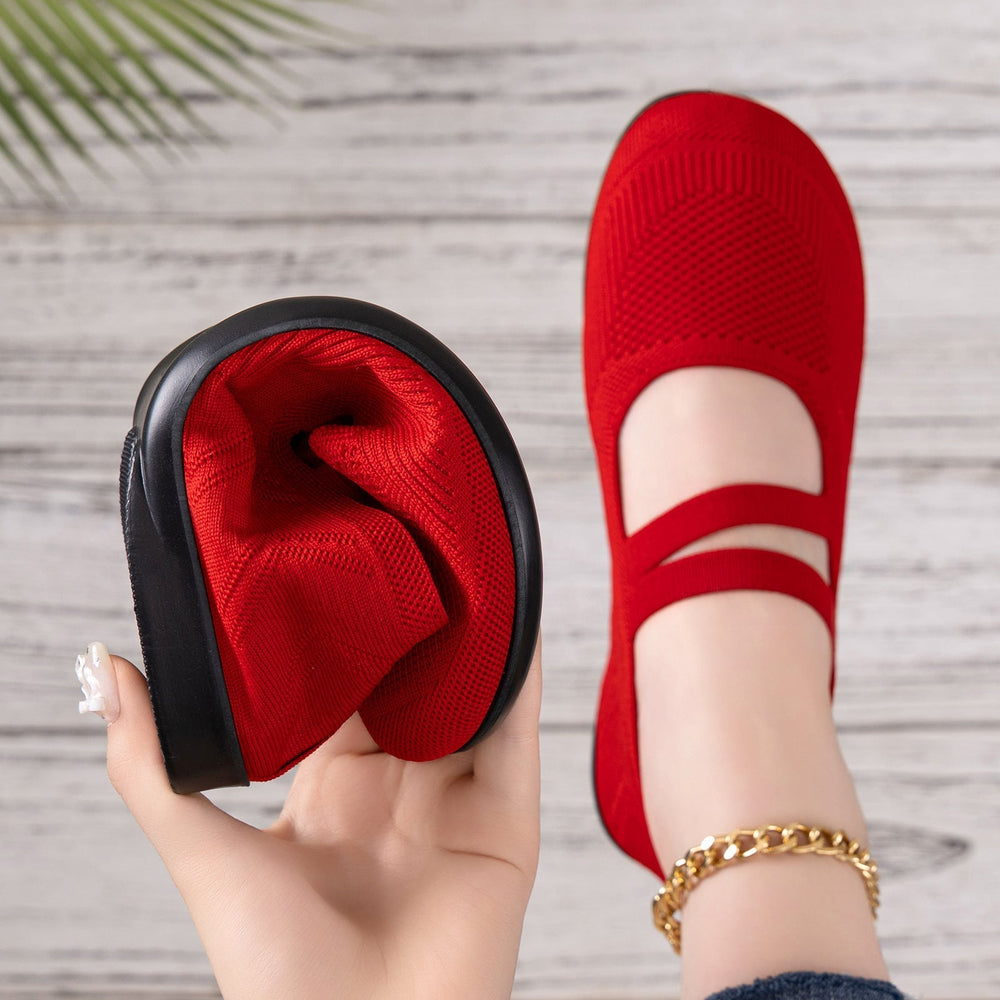 Delvara | Women's Mary Jane Knit Flats - Image 2