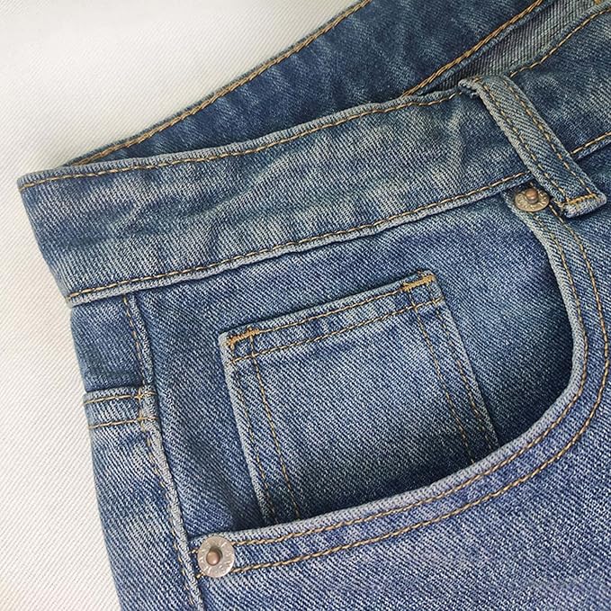 Delvorne | Women's Baggy Wide Leg Jeans High Waist - Blue - Image 2