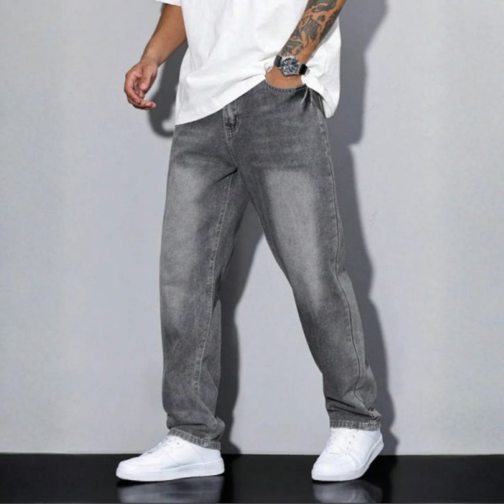 Delvwyn | Women's Baggy Wide Leg Jeans - Image 1