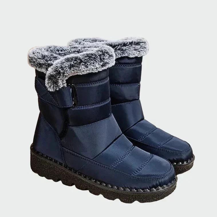 Delvyne | Women's Waterproof Winter Snow Boots - Navy - Image 1