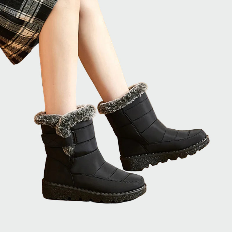 Delvyne | Women's Waterproof Winter Snow Boots - Navy - Image 2