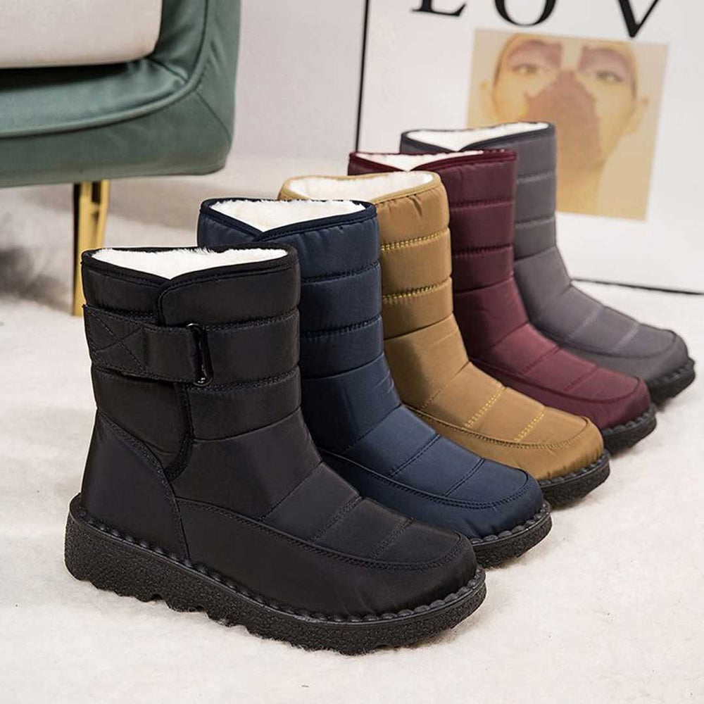 Dravell | Women's Waterproof Winter Snow Boots - Burgundy - Image 2