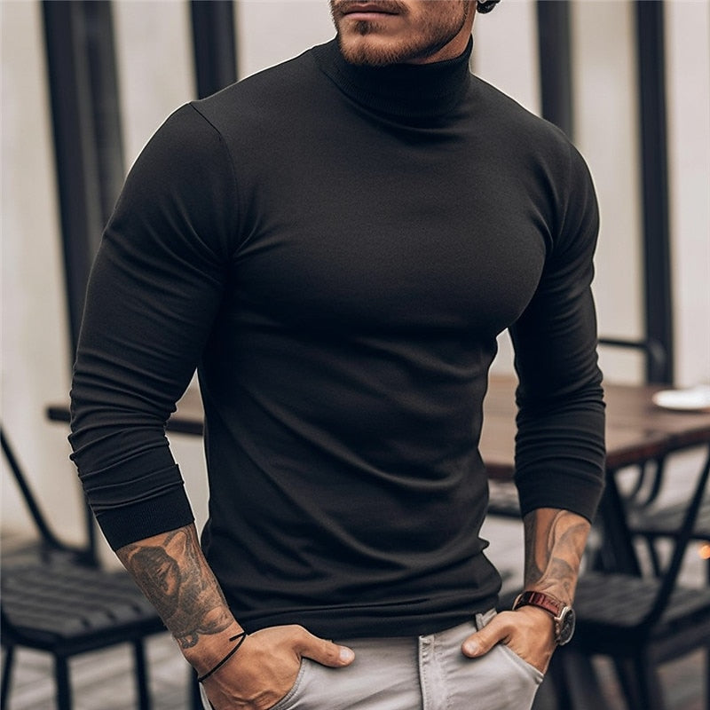 Dravorne | Women's Turtleneck Sweater Long Sleeve - Black - Image 1
