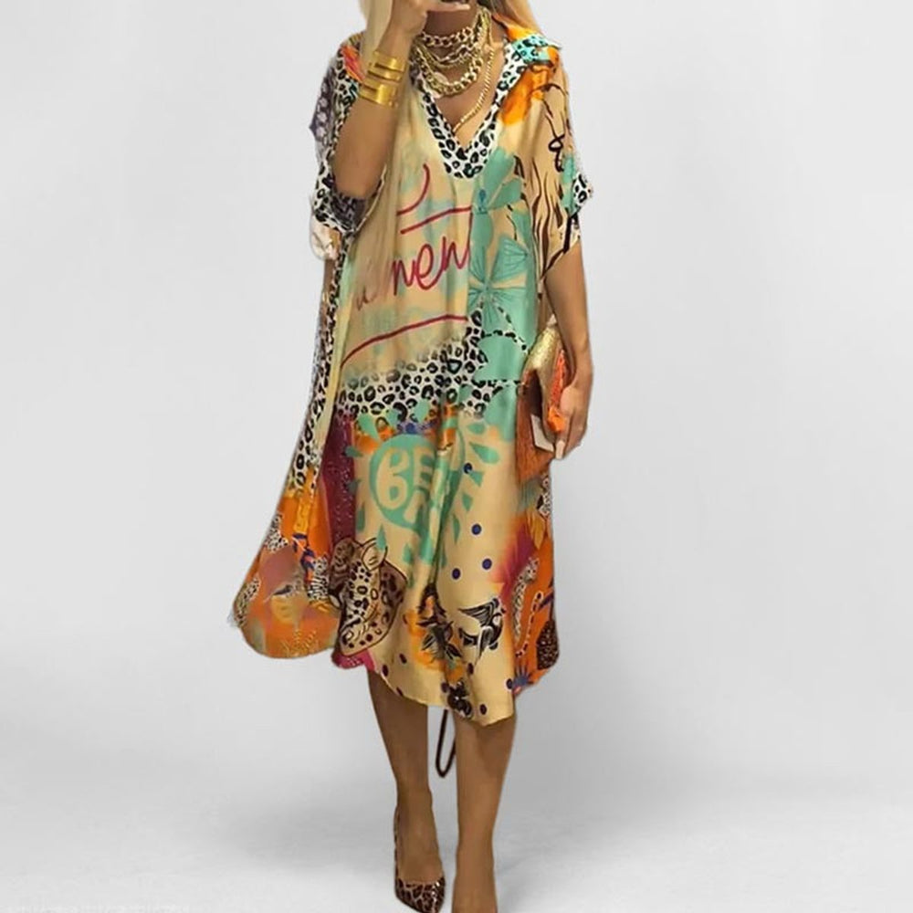 Lorraveigh | Women's Graphic Print Midi Dress - Image 2