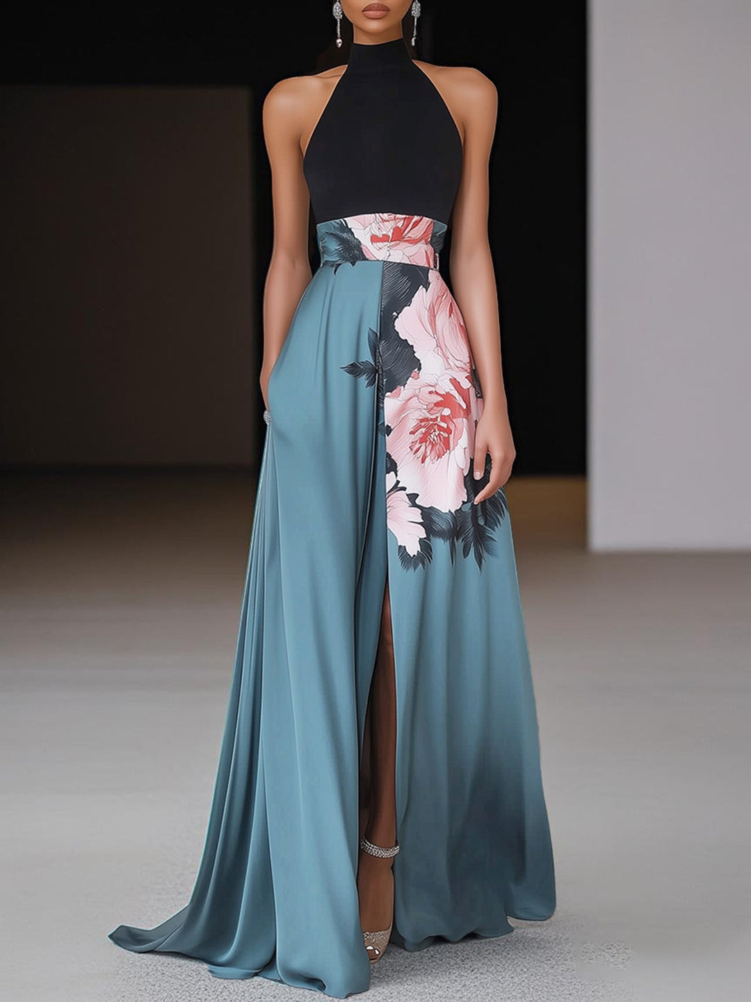 Lorravel | Women's Fall Wedding Guest Floral Maxi Dress - Image 1