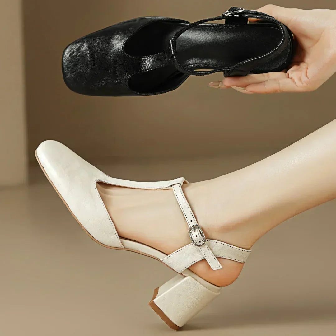 Marvelle | Women's Mary Jane Block Heel Shoes - Image 1