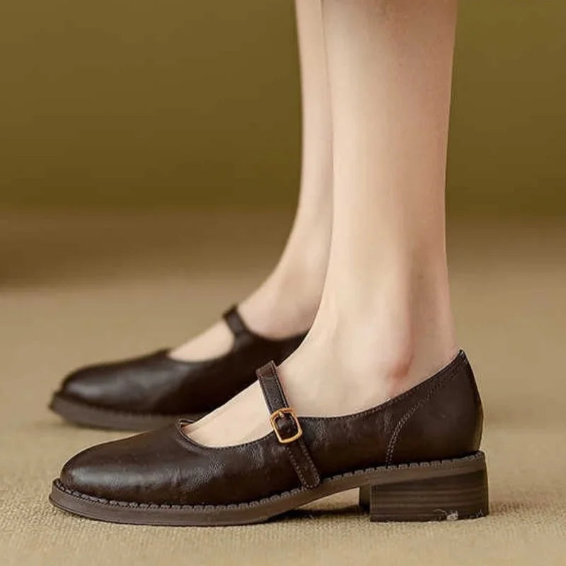 Norrelle | Women's Mary Jane Shoes Low Block Heel - Black - Image 2