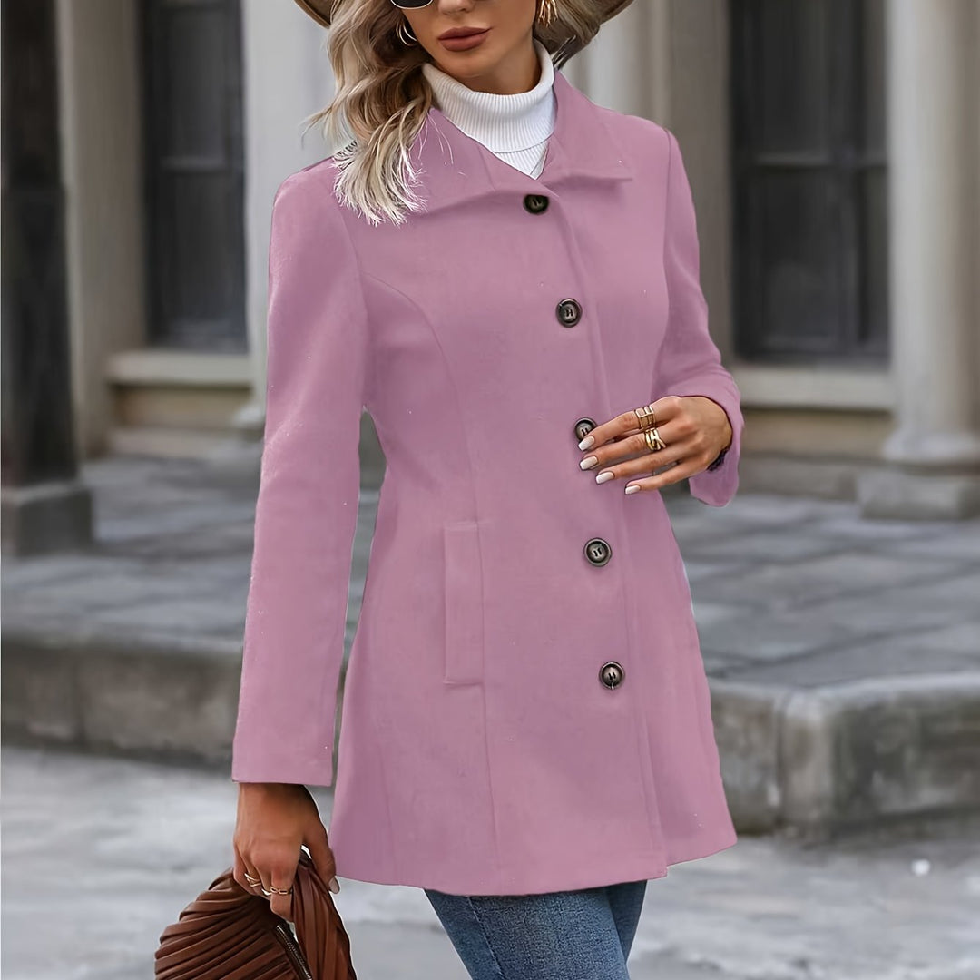 Rennaly | Women's Winter Coat Single-Breasted - Pink - Image 1