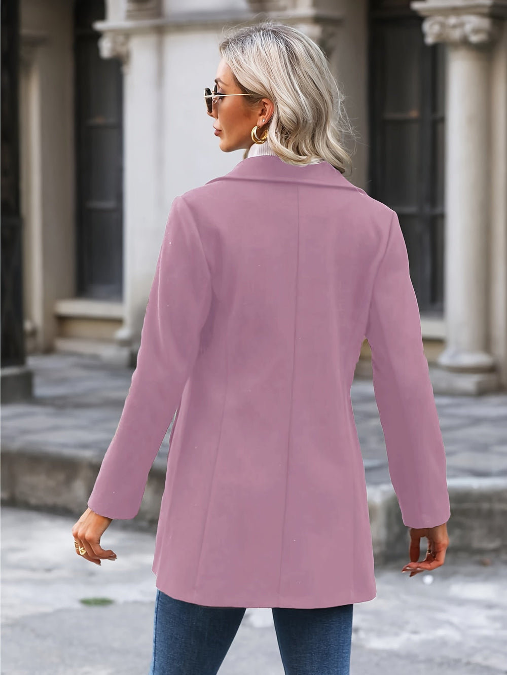 Rennaly | Women's Winter Coat Single-Breasted - Pink - Image 2
