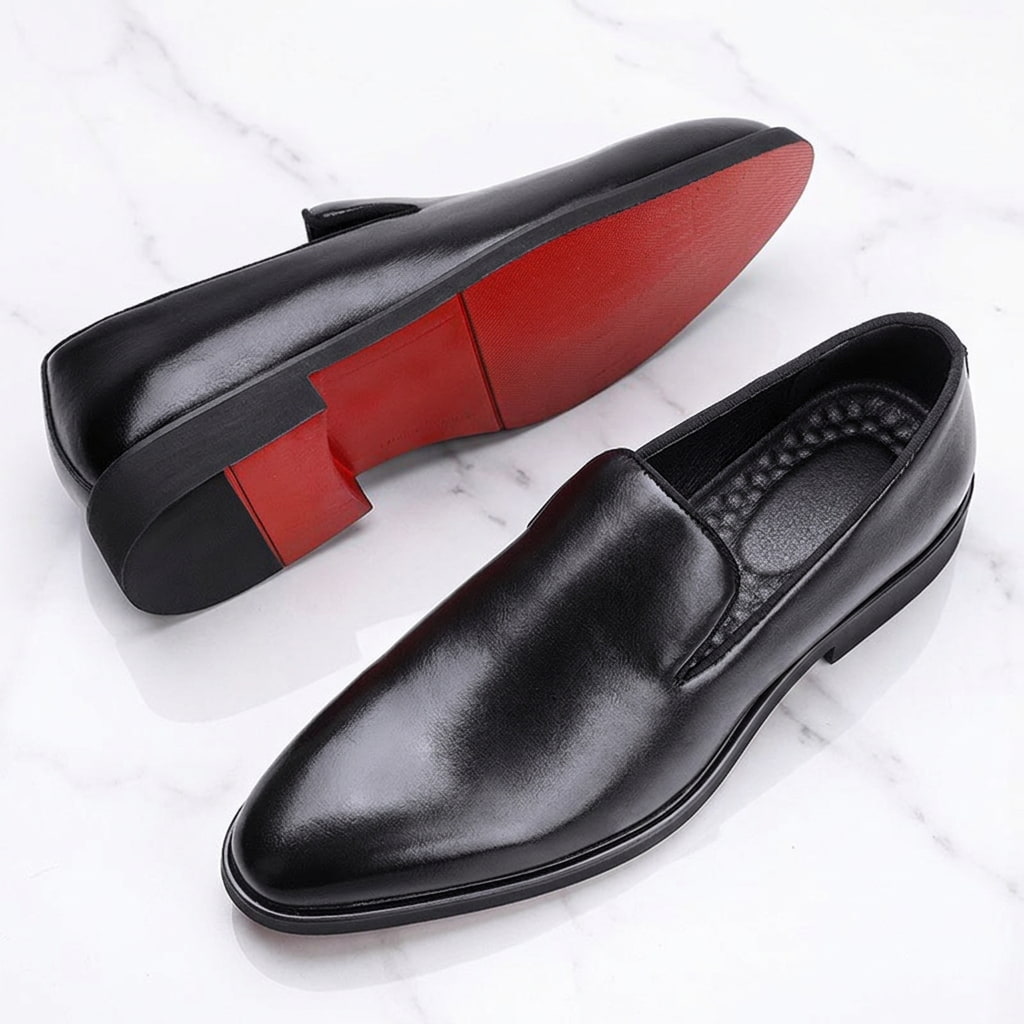 Rennick | Women's Slip-On Loafer Pointed Toe Dress Shoe - Black - Image 1
