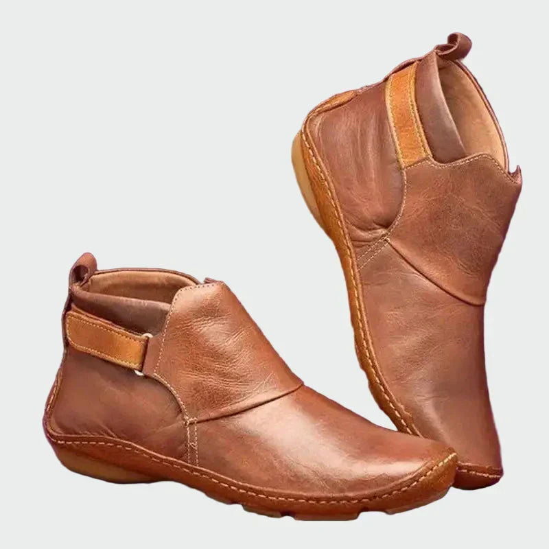 Selvorra | Women's Leather Ankle Boots Slip-On - Image 1