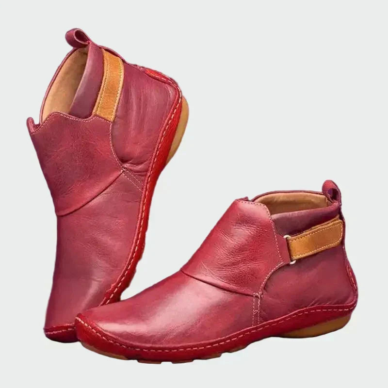 Selvorra | Women's Leather Ankle Boots Slip-On - Image 2