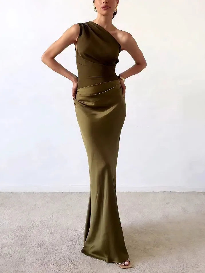 Selvwyn | Women's Fall Wedding Guest Maxi Dress - Brown - Image 2