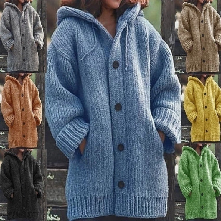 Solara | Women's Oversized Hooded Knit Cardigan - Image 1