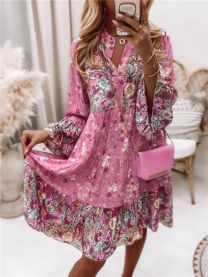 Tivandra | Women's Midi Dress Long Sleeve - Image 1