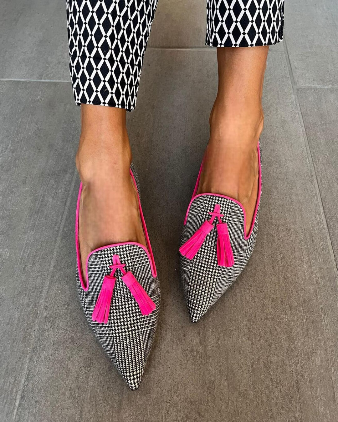 Veldara | Women's Pointed Toe Tassel Loafer Mules - Image 1
