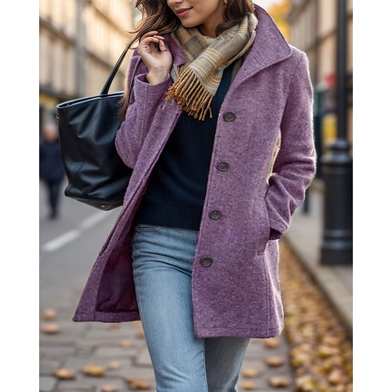 Veldara | Women's Single-Breasted Winter Coat - Image 1