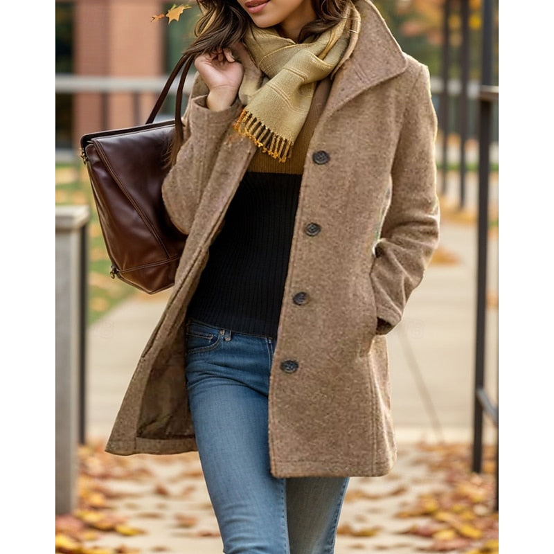Veldara | Women's Single-Breasted Winter Coat - Image 2
