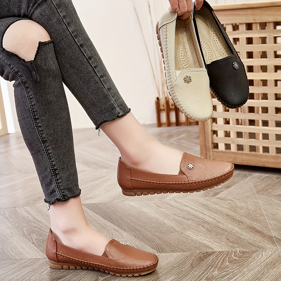 Velindra | Women's Slip-On Loafers Flat Shoes - Pink - Image 2