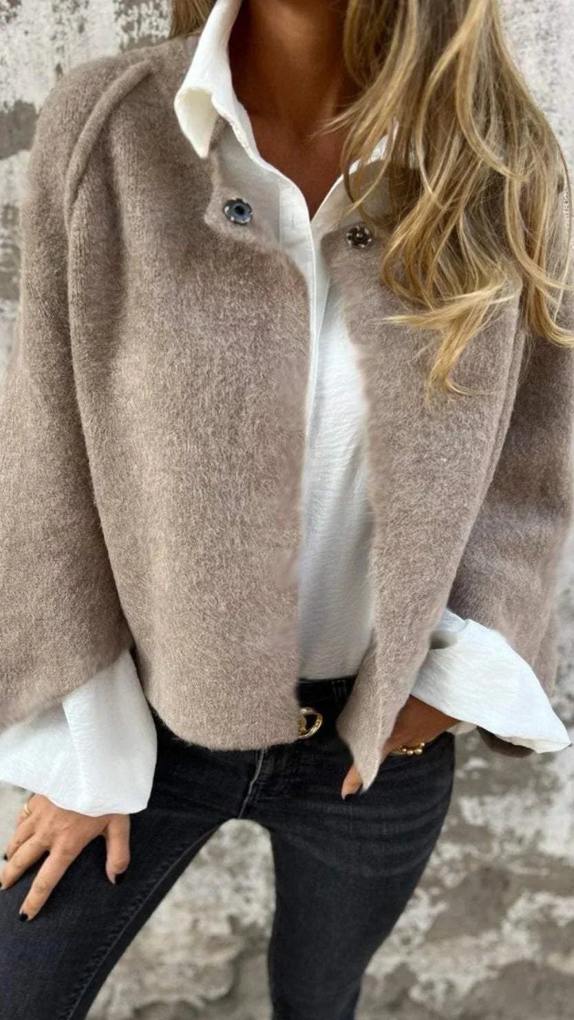 Vorrelle | Women's Winter Coat Open-Front Cape - Image 1
