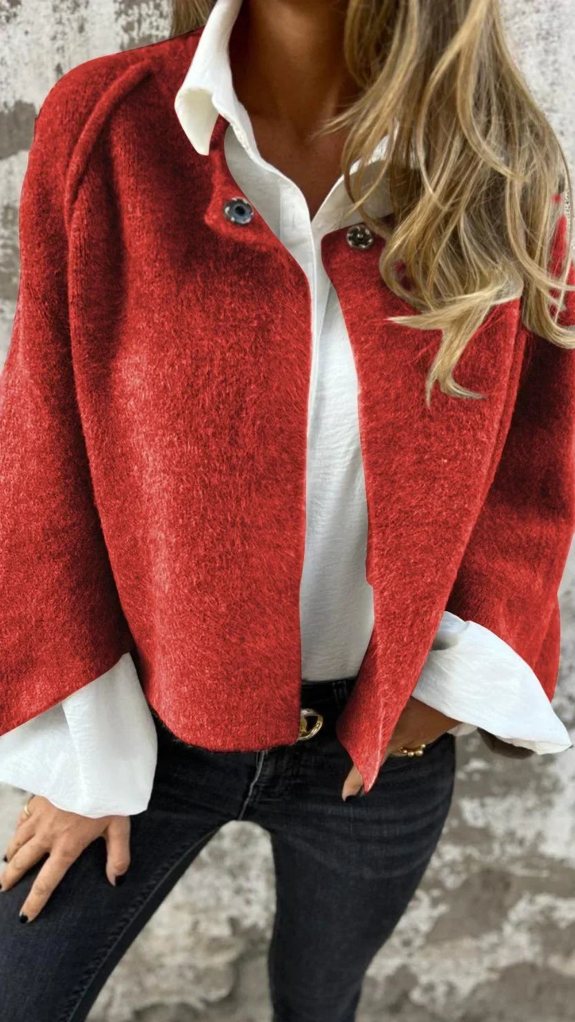 Vorrelle | Women's Winter Coat Open-Front Cape - Image 2