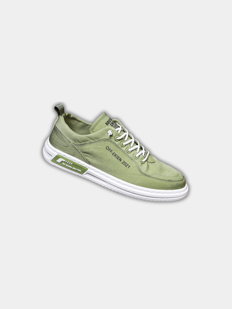 Vorrwyn | Women's Casual Lace-Up Flat Sneakers - Sage - Image 1