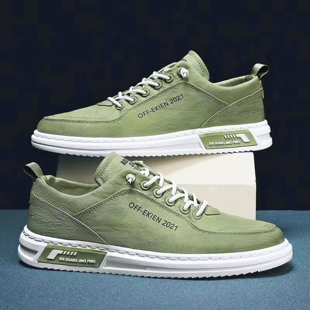 Vorrwyn | Women's Casual Lace-Up Flat Sneakers - Sage - Image 2