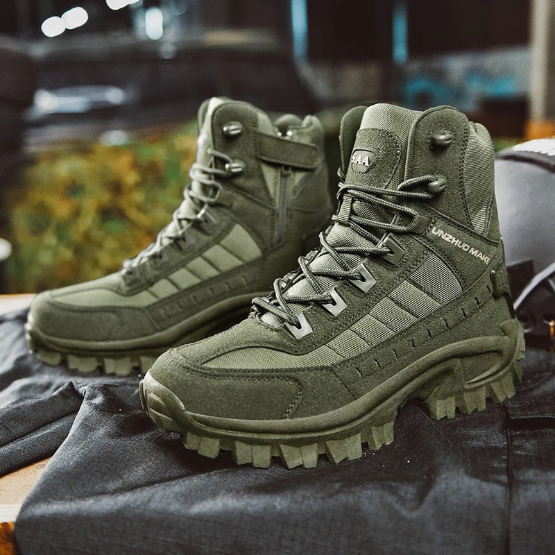 Zelvara | Women's Tactical Ankle Boot - Olive Green - Image 1