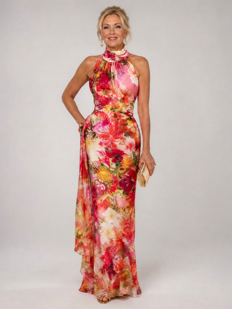 Zivorna | Women's Fall Wedding Guest Dress Floral Maxi - Image 2