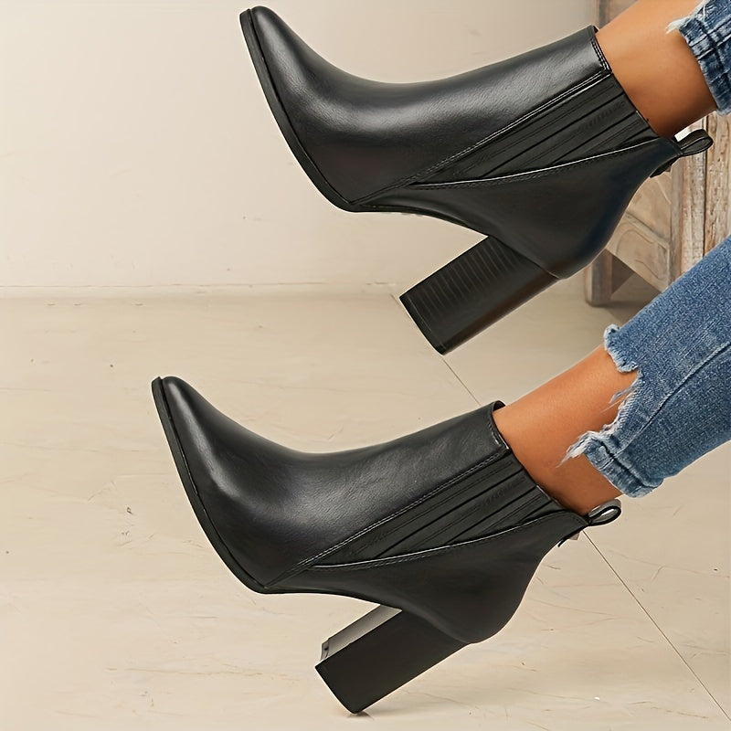 Zorvaine | Women's Ankle Boots Block Heel - Image 1