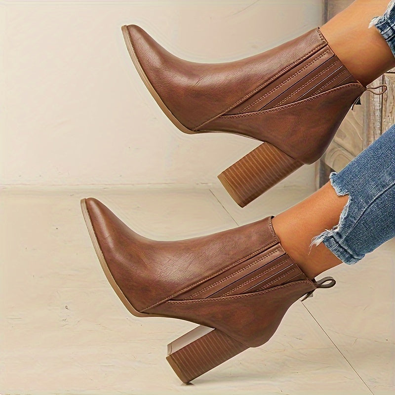 Zorvaine | Women's Ankle Boots Block Heel - Image 2