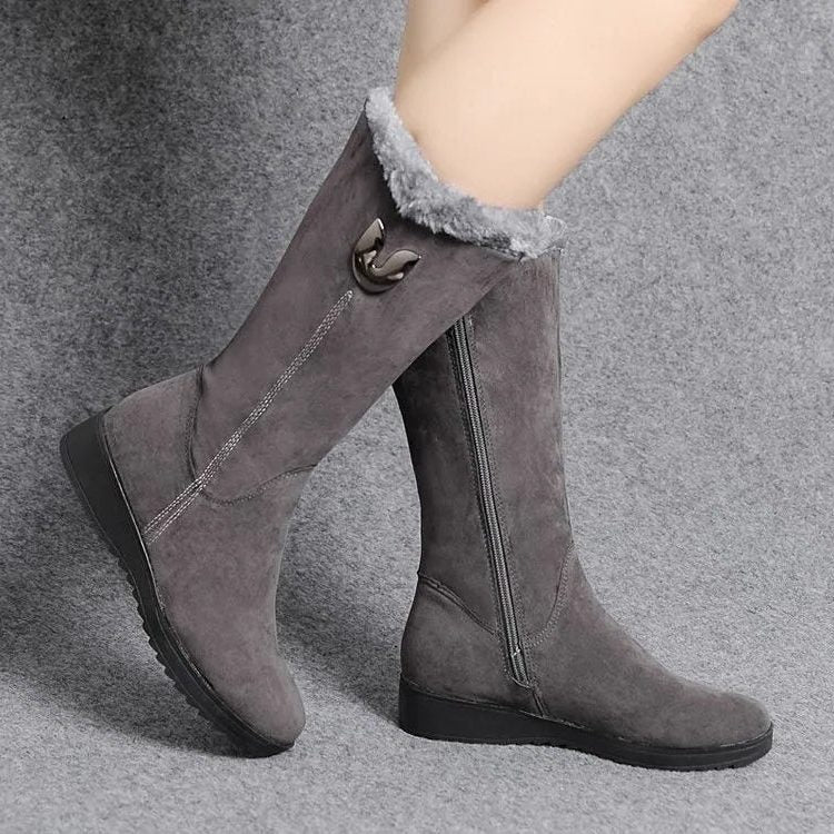 Zovara | Women's Knee-High Winter Boots - Black - Image 2